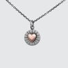 Heart of Gold Sterling Silver and Gold Charm Necklace