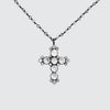 Fancy Stone Cross Necklace