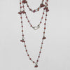 Faceted Stone Dangle Rosary Necklace