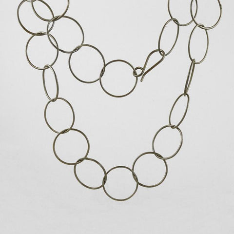 Long Handmade Round Link Chain