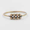 Two Rows of Granulation on Thin Round Band Gold Ring