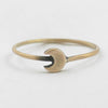 Tiny Crescent Moon Stacking Ring