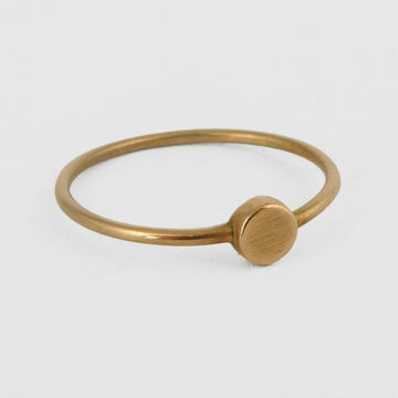 Tiny Disc Stacking Ring in Gold