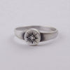 Disc with Star Set Diamond Ring