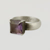 Faceted Stone Square Stacking Ring