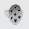 The Firmament Sterling Silver Ring with Star-Set Stones