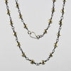 Oxidized Rosary Chain Necklace with Faceted Beads