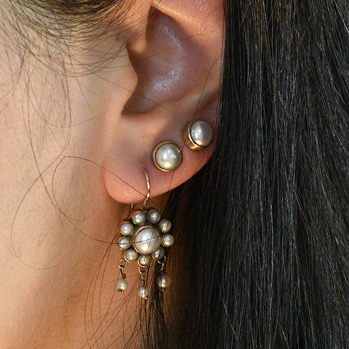 Mikimoto 10mm South Sea pearl earrings in 18k yellow gold. | AHEE Jewelers
