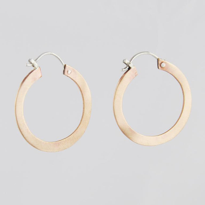 Satin Finish Hoop Earrings – Jane Diaz NY